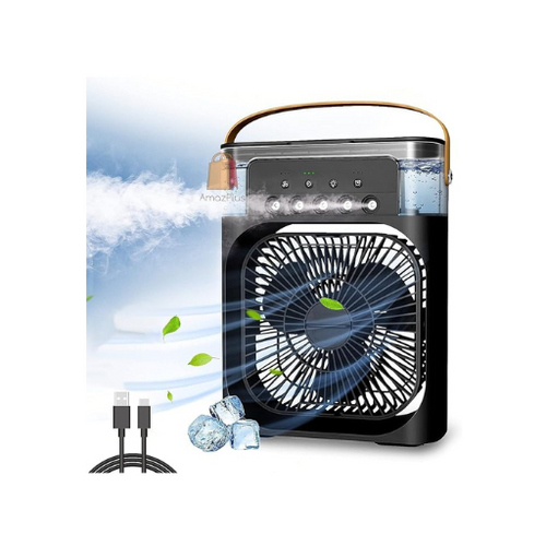 3-in-1 Mini Air Cooler – Cools, Humidifies & Purifies | USB Portable AC Fan